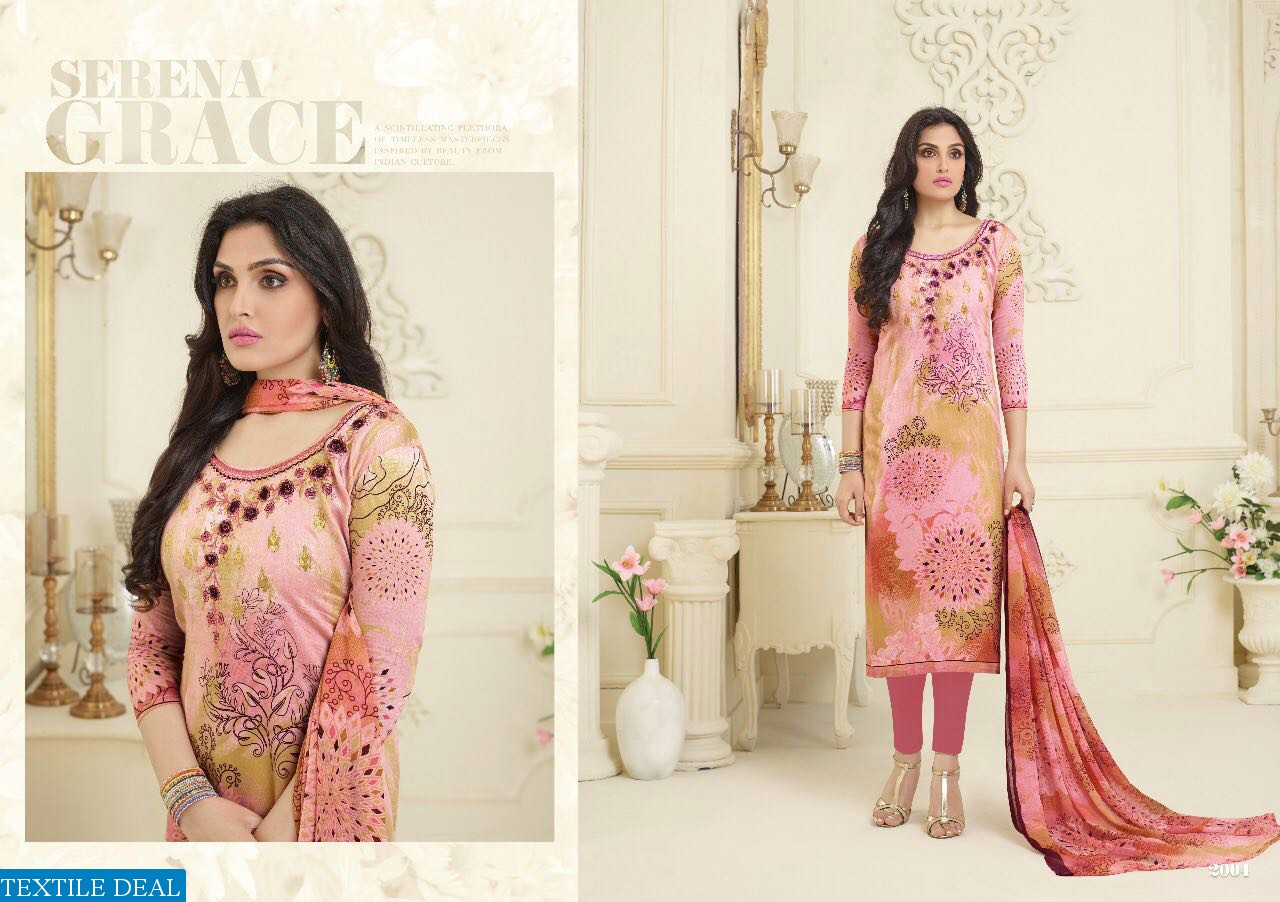 Flower vol-1 Wholesale  Glace cotton Dress material